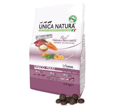 Unica Natura Unico Maxi (Дикий кабан, рис, морковь) 2,5 кг
