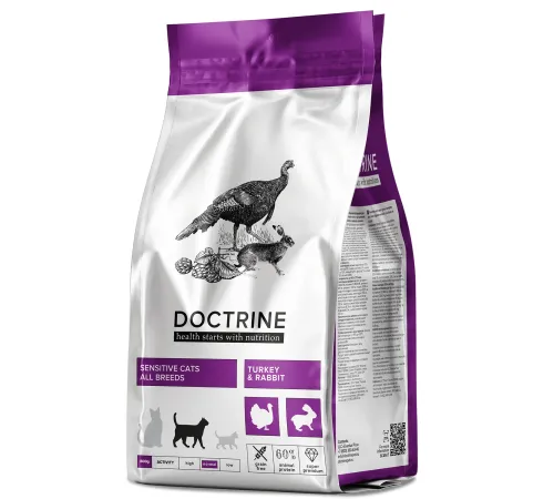 Doctrine Sensitive Cat (Индейка, кролик), 800 г