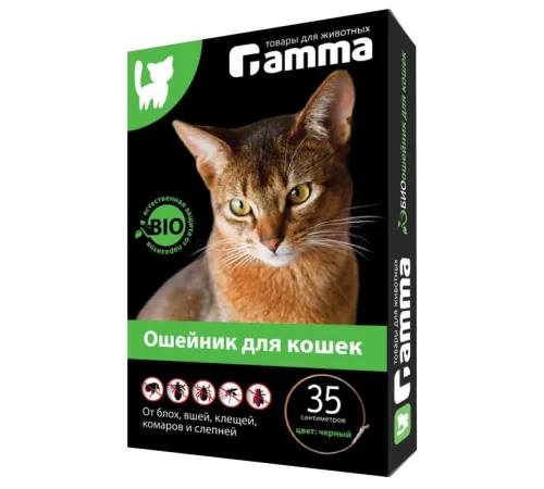 Gamma Ошейник БИО для кошек от внешних паразитов 35 см