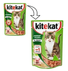 Kitekat с нежным кроликом (кусочки в соусе), 85 г х 28 шт (уп)