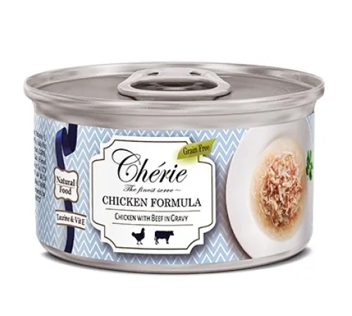 Cherie Chicken Formula (Курица, говядина в соусе), 80 г