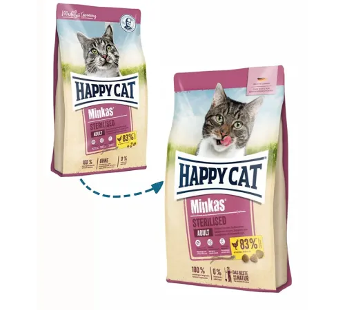 Happy Cat Minkas Sterilised (Птица), 1,5 кг
