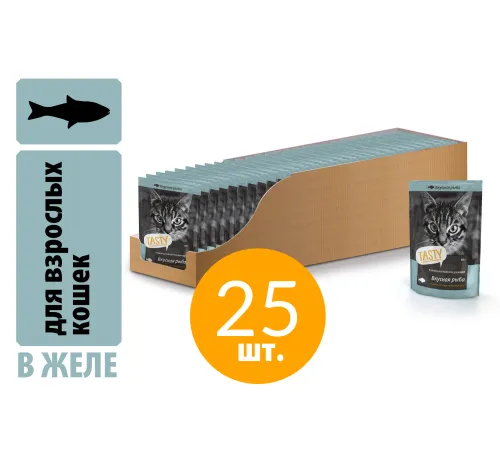 Пресервы Tasty с рыбой в желе, 85 г х 28 шт