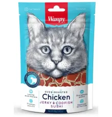 Wanpy Cat Cуши из курицы с треской, 80 г