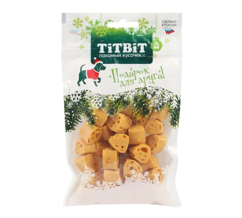 ТИТБИТ Сырные кубики для собак (Новогодняя коллекция), 100 г