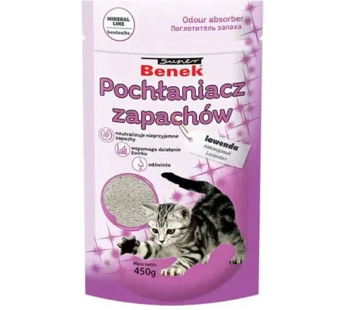 Super Benek Поглотитель запаха, 450 г (Лаванда)