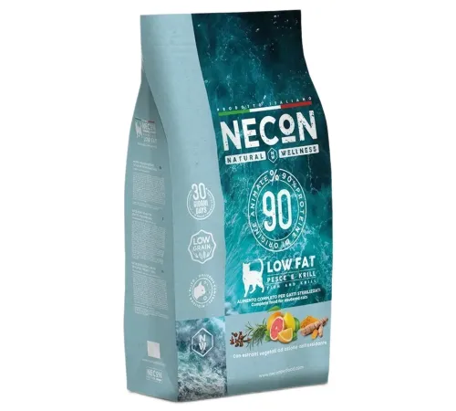 Necon Natural Wellness Low Fat Sterilized (Рыба, криль), 1,5 кг