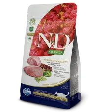 Farmina N&D GF Quinoa Weight Management Cat (Ягненок и брокколи), 300 г
