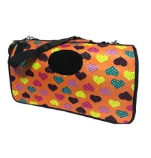 For Friends Сумка-переноска Bright hearts, M, 22*43*25 см