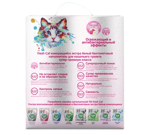Fresh Cat Комкующийся наполнитель Цветущий сад, 6 л