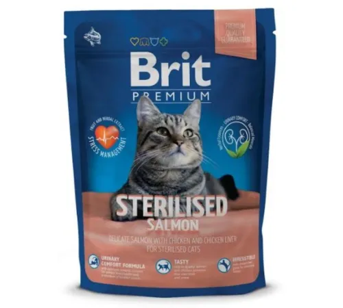 Brit Premium Cat Sterilised (Лосось) 1,5 кг
