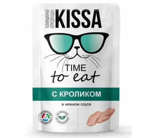 Kissa Пауч для кошек (Кролик в соусе), 75 г