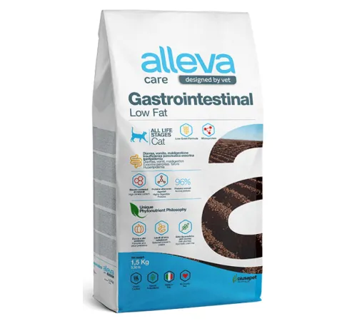 Alleva Care Cat Gastrointestinal Low fat, 1,5 кг