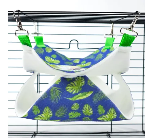 Bambini Pets Гамак подвесной двухуровневый для грызунов и хорьков, 23*23*6 см