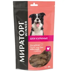 Мираторг Winner Лакомство Шейки куриные для собак, 50 г