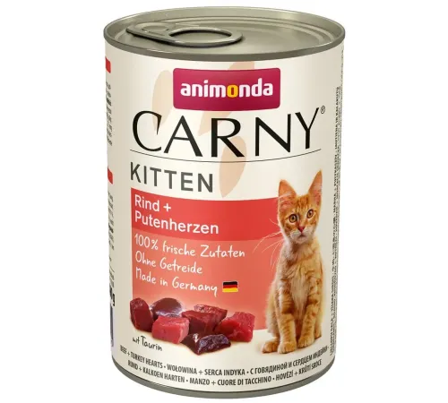 Carny Kitten (с говядиной и сердцем индейки) 200 г х 10 шт