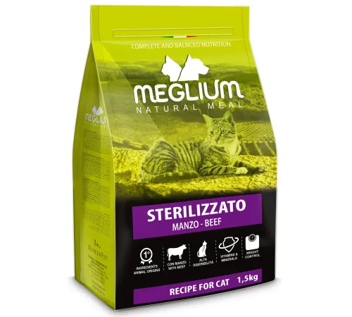 Meglium Сat Neutered (Говядина), 1,5 кг