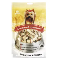 Домашний деликатес Мясо утки и трески для собак, 85 г