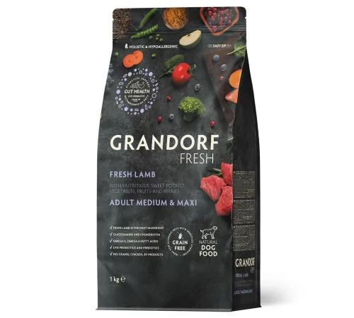 Grandorf Fresh Adult Medium & Maxi (Ягненок и батат), 1 кг
