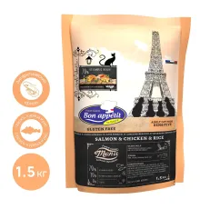 Bon Appetit Sensitive Adult Cat (Курица, лосось, рис), 1,5 кг