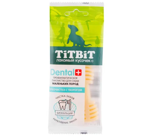 ТИТБИТ Зубочистка с творогом Dental+, 26 г