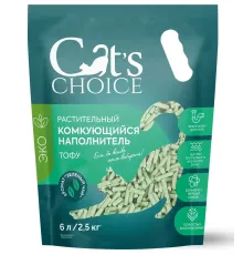Cat's choice Наполнитель тофу (Зеленый чай), 6 л/2,5 кг