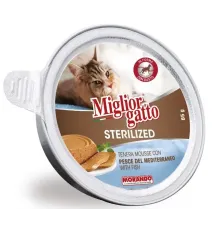 Miglior Gatto Sterilized Мусс со средиземноморской рыбой, 85 г