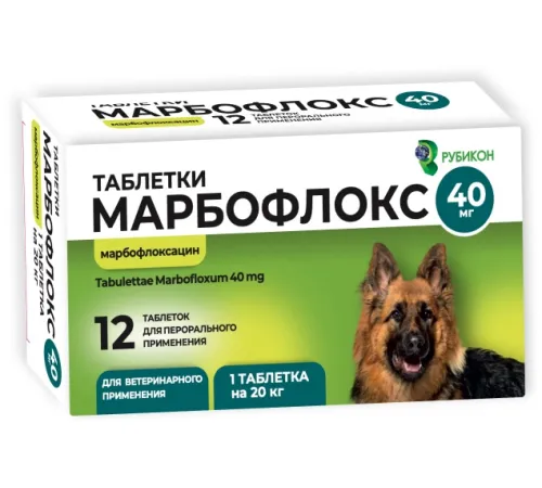 Марбофлокс таблетки, 40 мг № 12