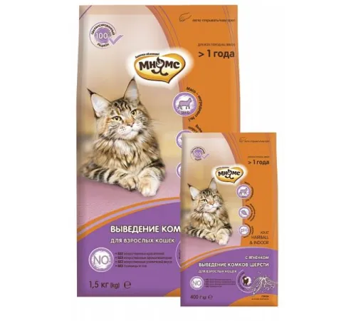 Мнямс Hairball&Indoor (ягненок) 400 г