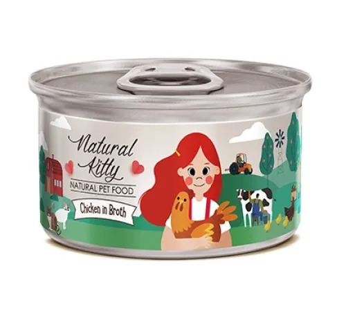 Natural Kitty Курица в бульоне, 80 г