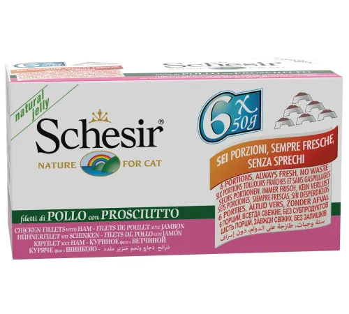 Schesir Chicken Ham Box (Цыпленок, ветчина), 50 г х 6 шт
