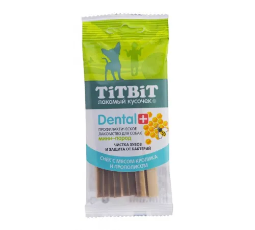 ТИТБИТ Снек с мясом кролика Dental+, 25 г срок до 07.05.2026 г