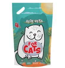 FOR CATS Наполнитель силикагелевый (алое вера), 4 л