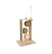 Beeztees Когтеточка деревянные глобусы Lomax, 34,5 x 29,5 x 50 см