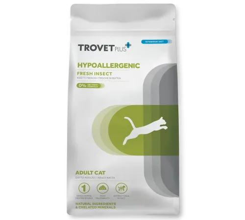 Trovet Plus Adult Cat Hypoallergenic (Насекомые), 1,2 кг