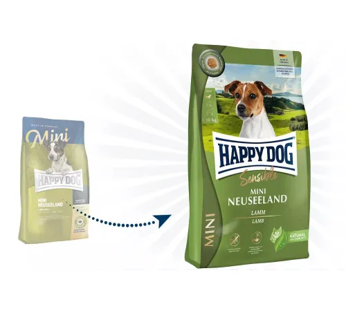 Happy Dog Sensible Mini Neuseeland (Ягненок), 4 кг new
