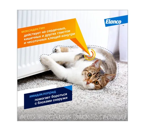 Elanco Адвокат для кошек более 4 кг, 1 пипетка