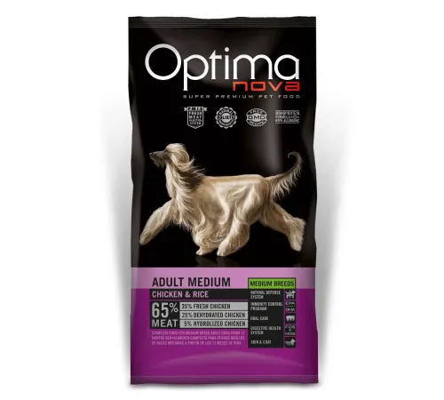 Optimanova Adult Medium (Курица и рис), 2 кг
