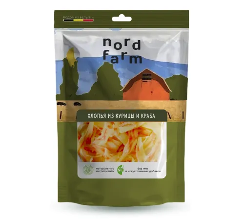 Nord Farm Хлопья из курицы и краба, 90 г