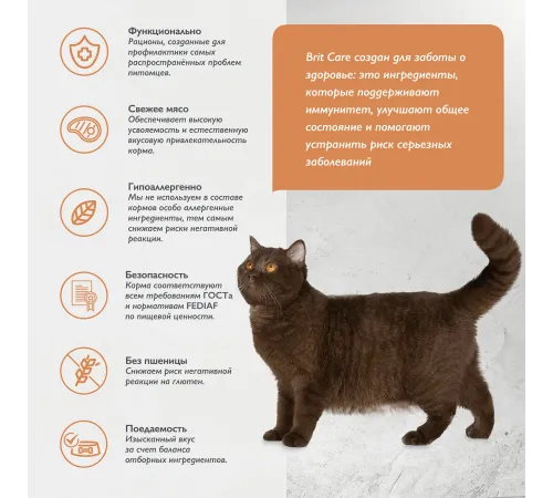 Брит Кеа Cat Sterilised Weight Control (Морская рыба, индейка), 400 г new