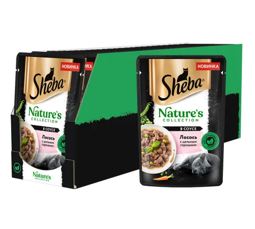 Sheba Nature's Collection (Лосось и горох в соусе), 75 г