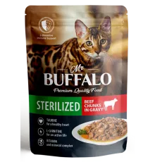 Mr. Buffalo Sterilized Cat (Говядина в соусе), 85 г