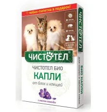 Капли Чистотел БИО с лавандой для кошек и мелких собак, 1 пипетка