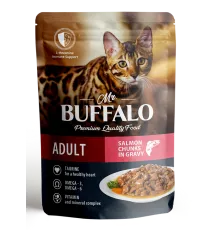 Mr. Buffalo Hair & Skin Cat Adult (Лосось в соусе), 85 г