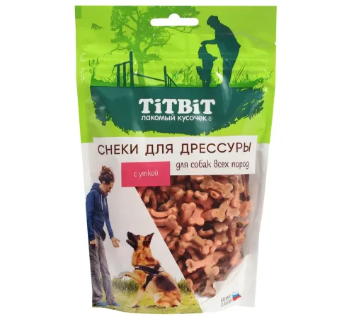 ТИТБИТ Снеки для дрессуры с уткой, 100 г
