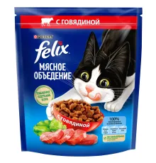 Felix Мясное объедение для взрослых кошек (Говядина), 600 г