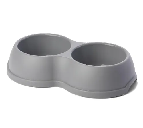 My Pets Solutions Миска двойная ENJOY, серый, 2x0,6 л