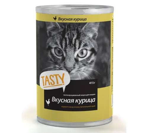 Tasty Вкусная курица в соусе для кошек, 415 г