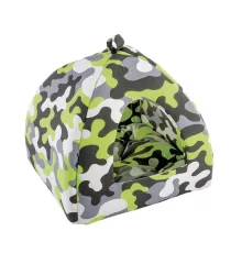 Домик-юрта Ferplast TIPI Medium, хаки с салатовым