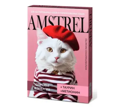 Amstrel Лакомство для кошек Здоровье и энергия, 90 таб